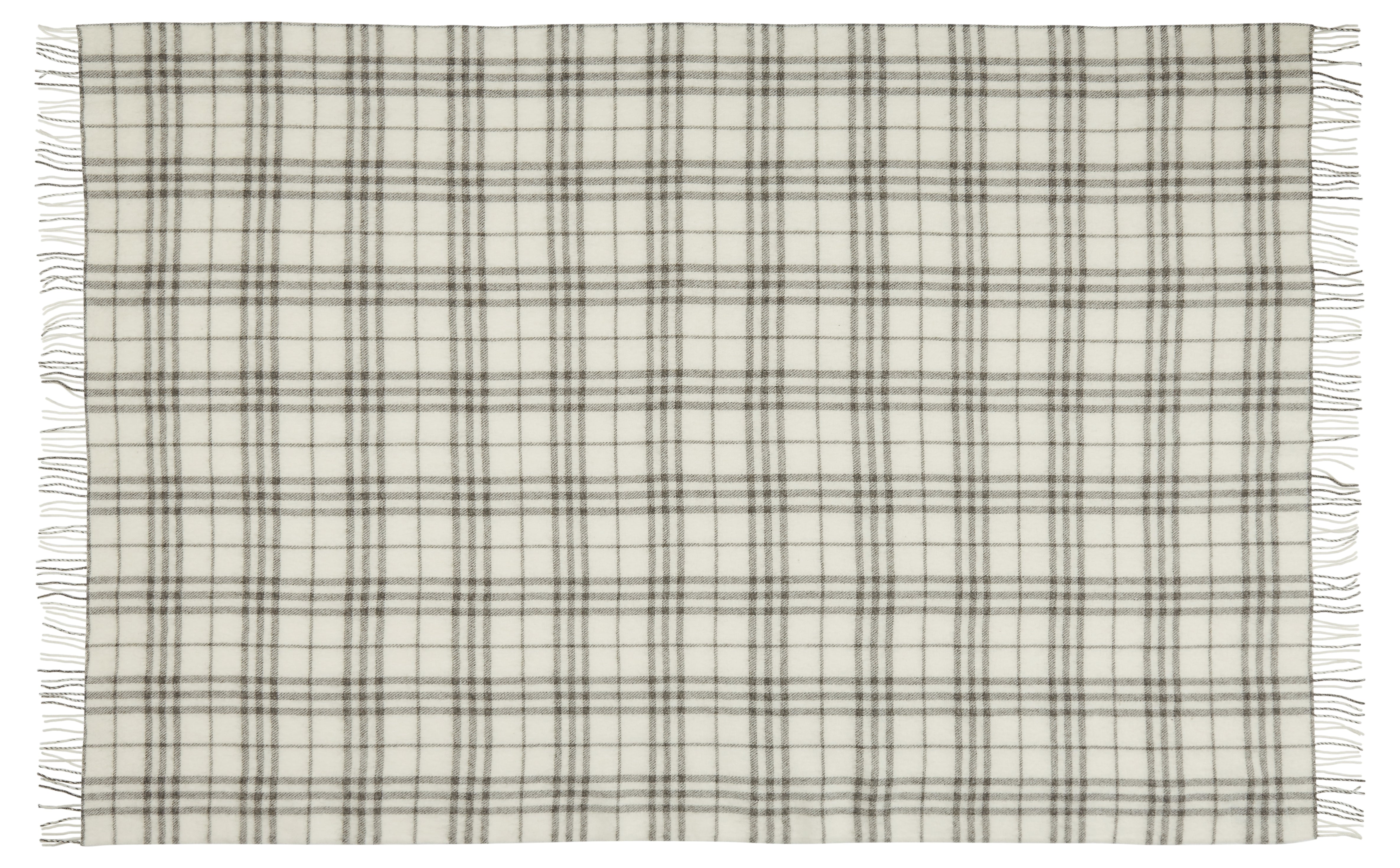 Silkeborg Uldspinderi ApS Bornholm 85x130 cm Throw 00170 White Grey