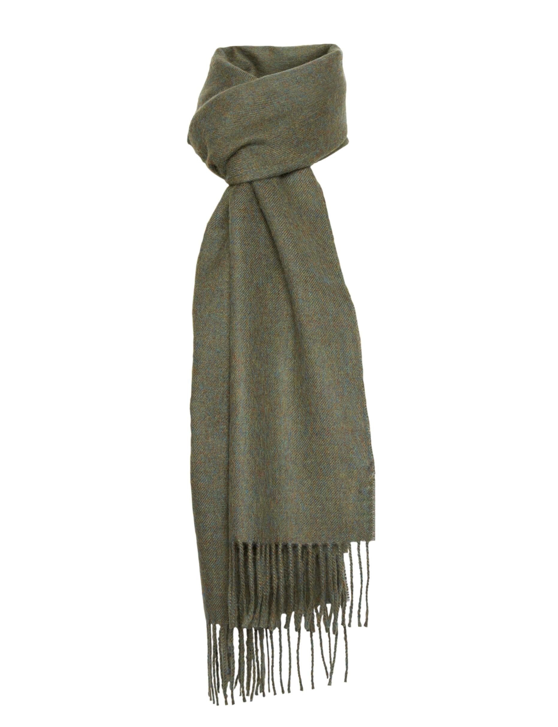 IENA TWW BLANKET MUFFLER C/W  カシミア混 グリーン Cusco 60x200 cm - Moss Green