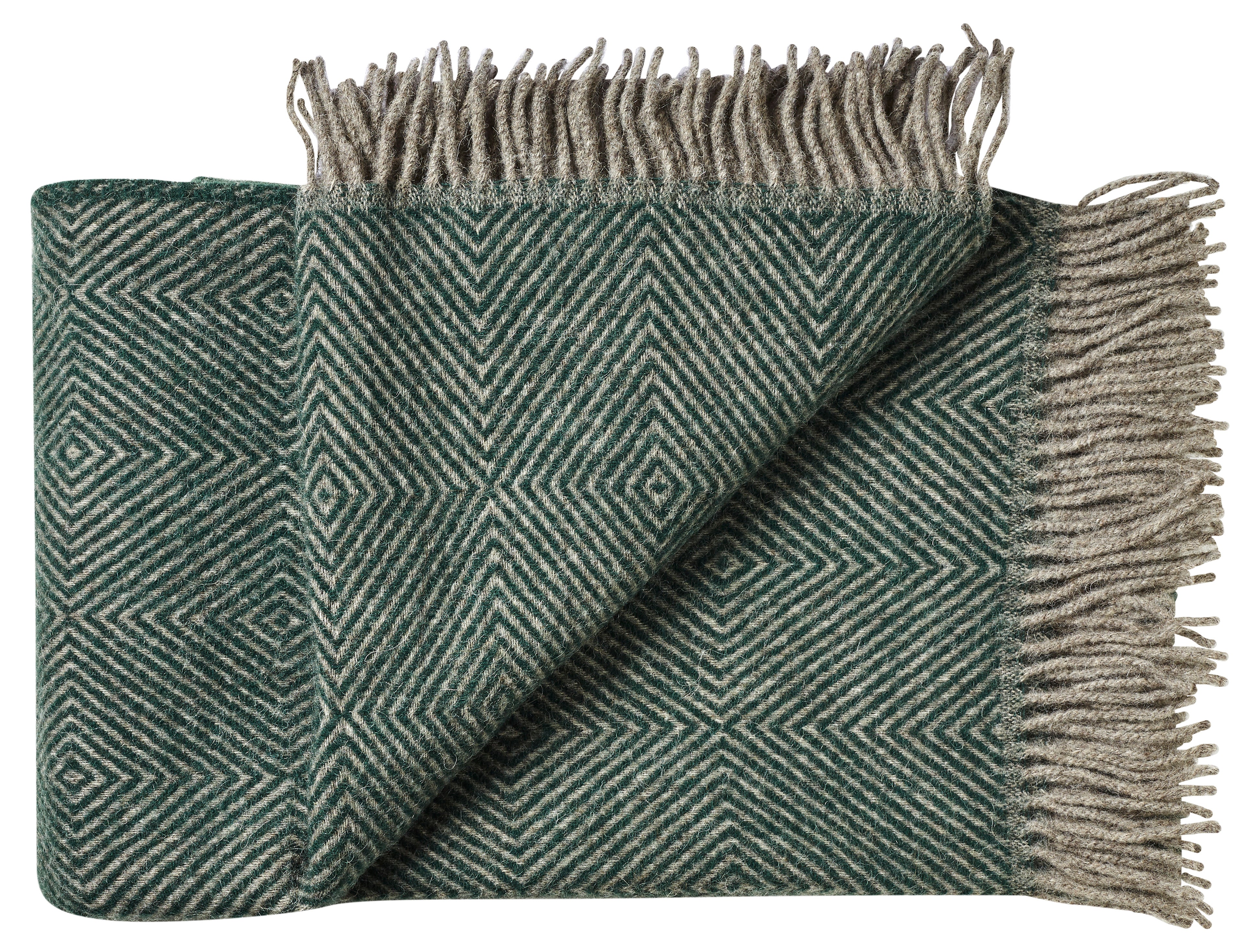 Silkeborg Uldspinderi ApS FanΓΈ 220x260 cm Blanket 00178 Dark Pine Green