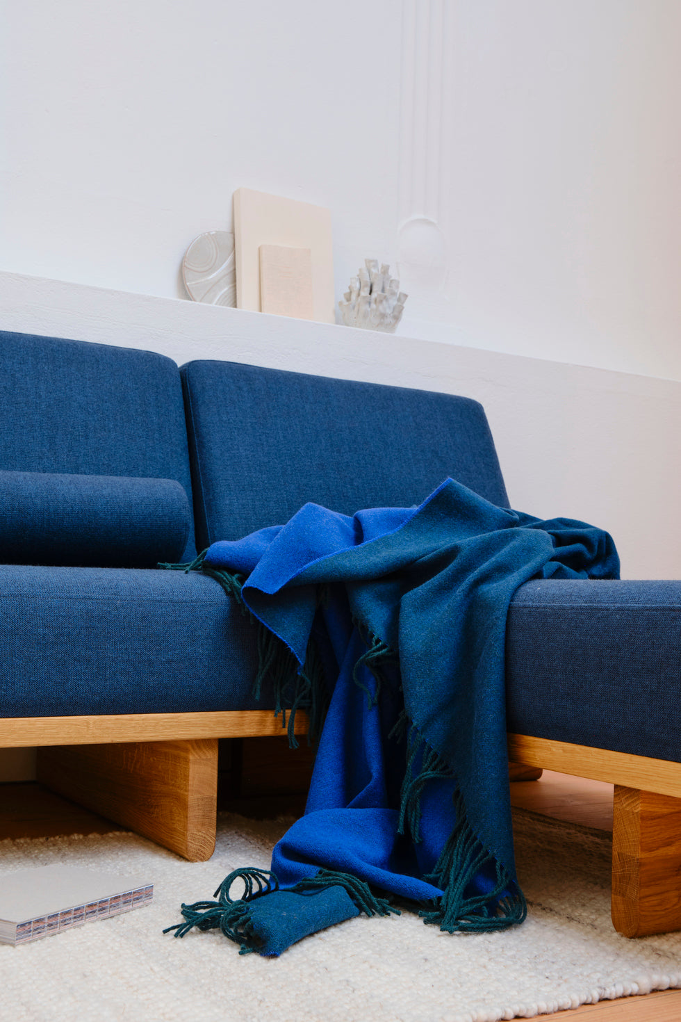 Silkeborg Uldspinderi ApS Franja 170x140 cm Throw 01235 Green-Blue