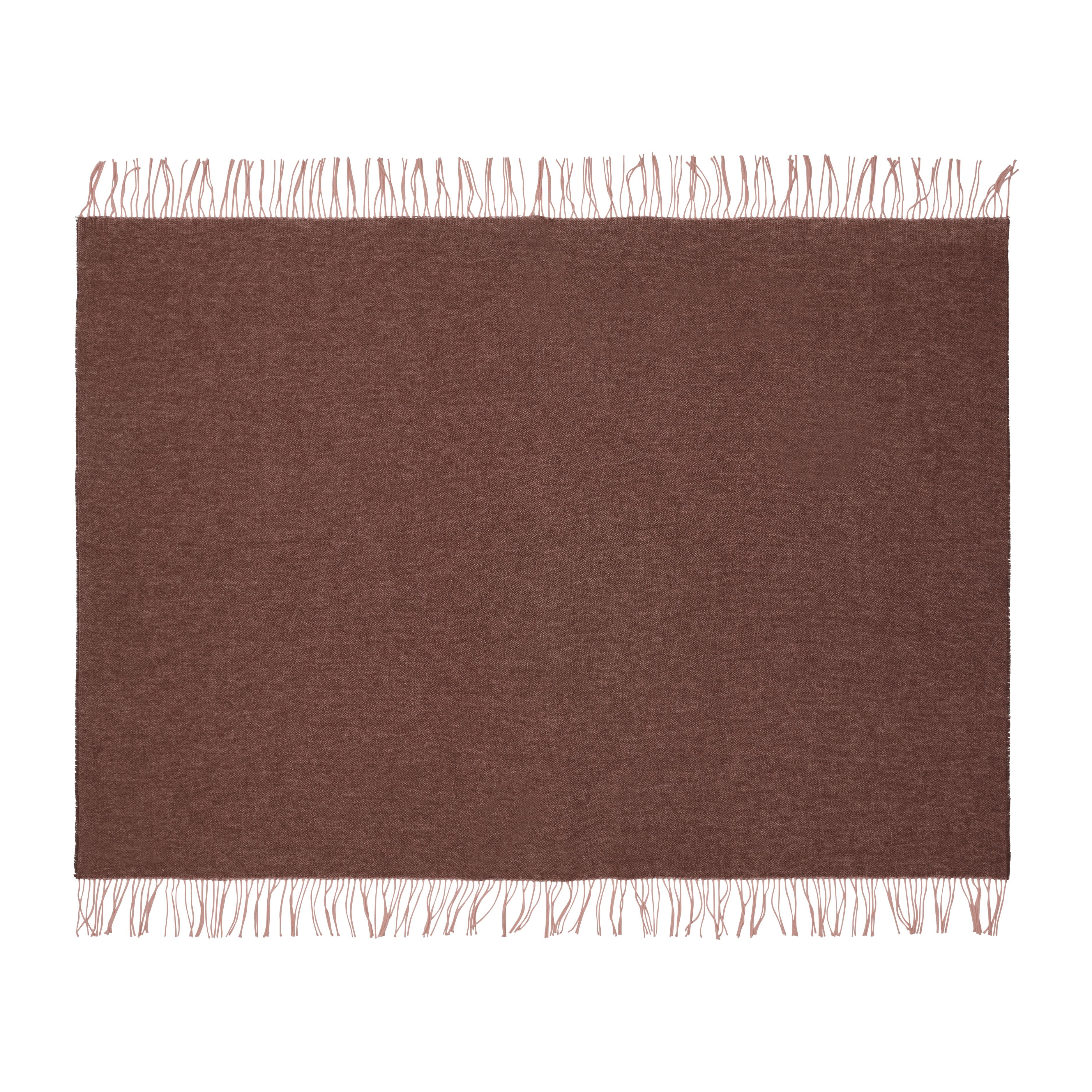 Silkeborg Uldspinderi ApS Franja 170x140 cm Throw 01232 Pink-Brown