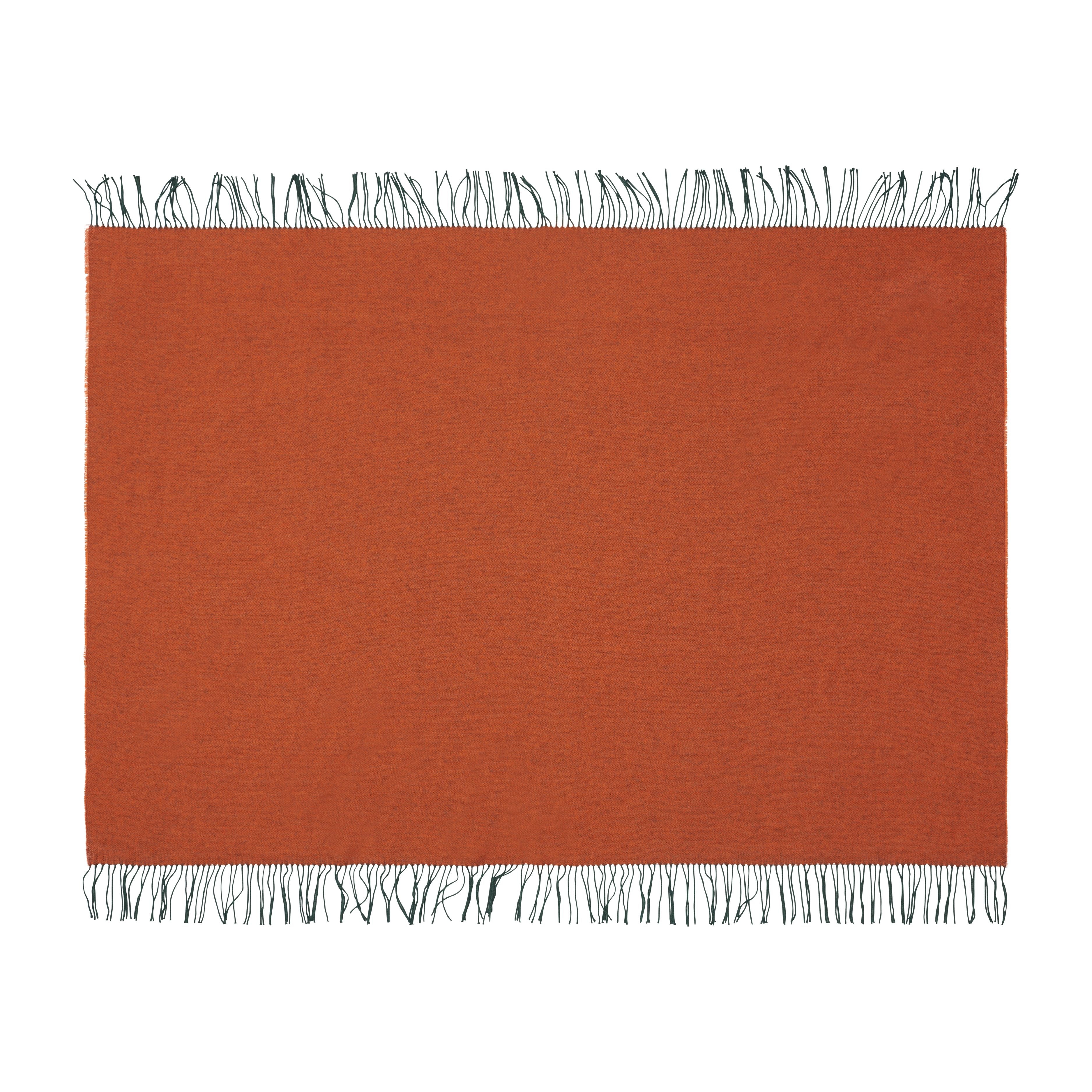Silkeborg Uldspinderi ApS Franja 170x140 cm Throw 01236 Green-Orange