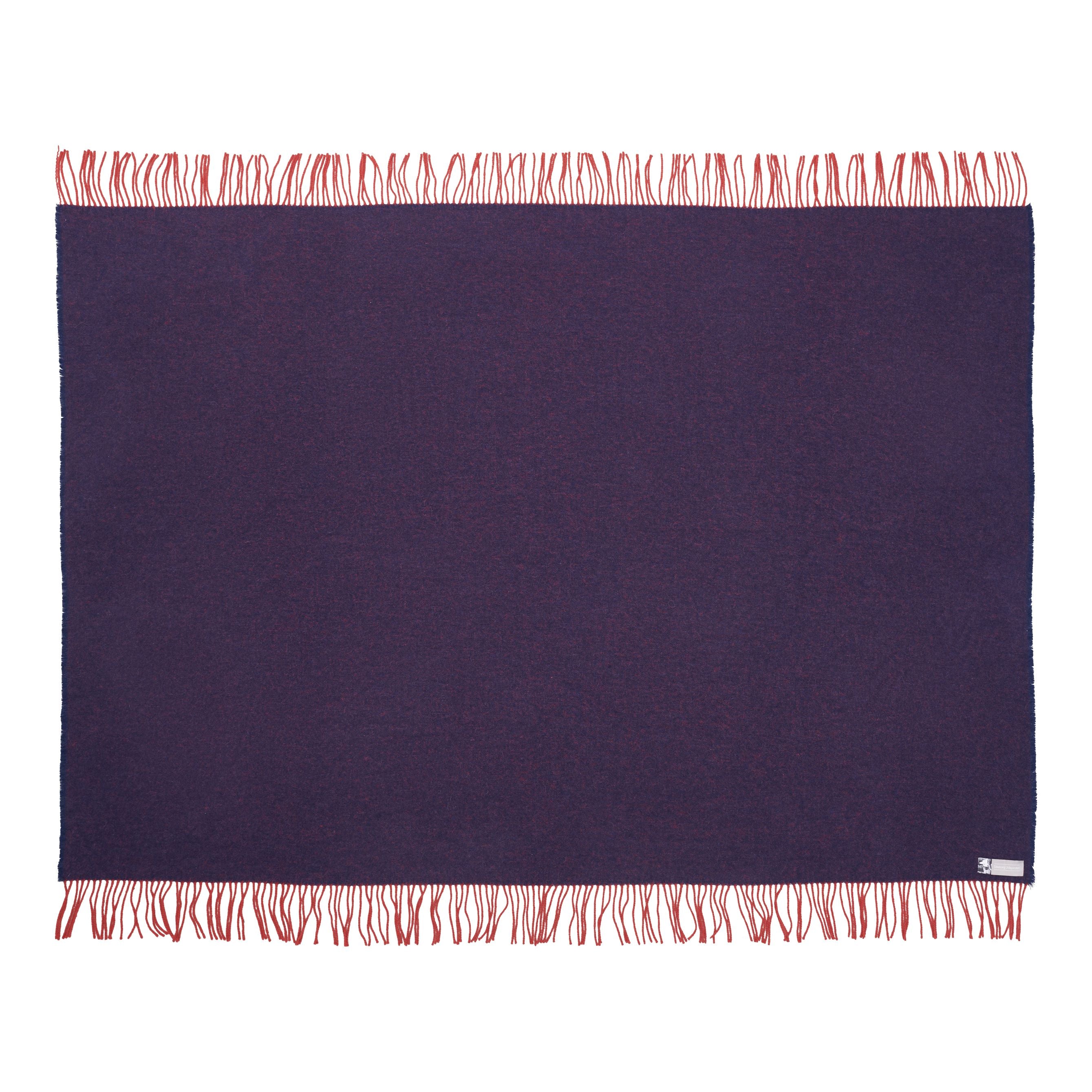Silkeborg Uldspinderi ApS Franja 170x140 cm Throw 1226 - Burgundy Blue