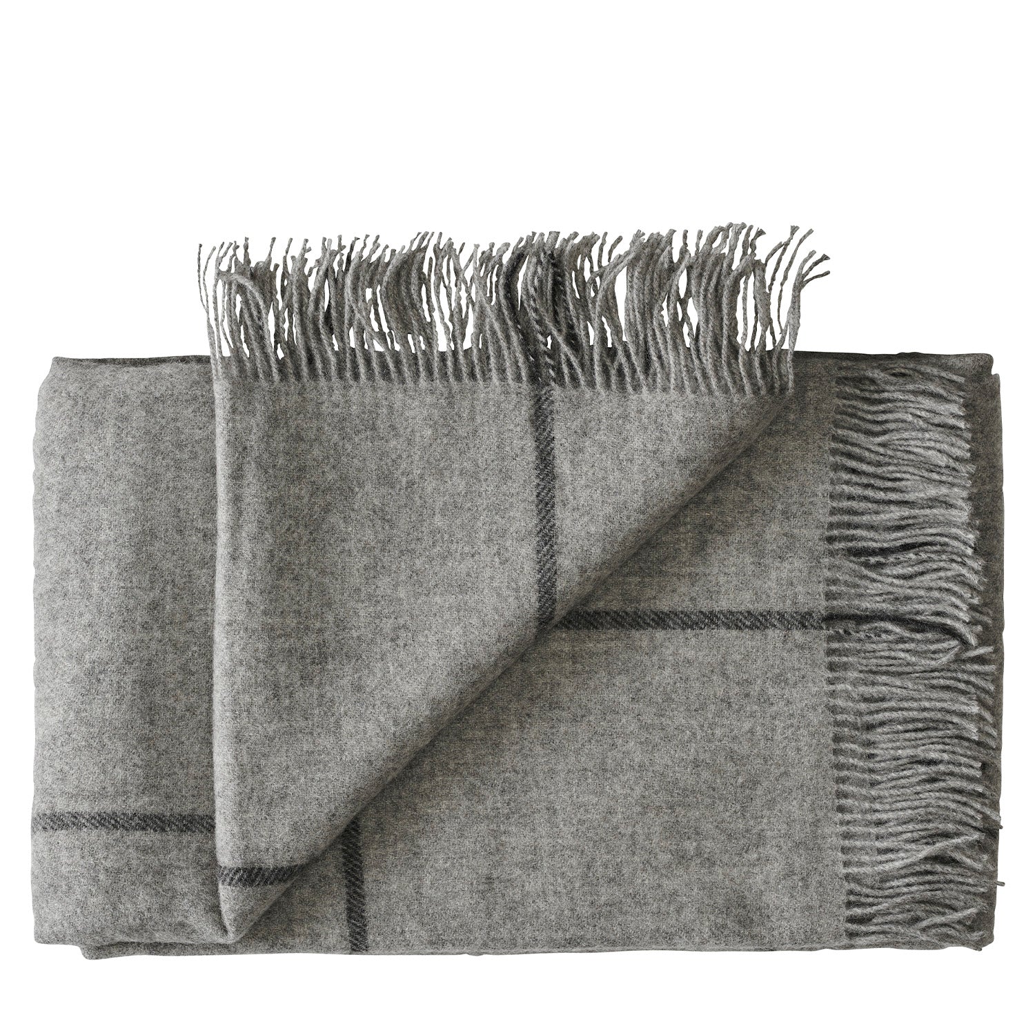 Silkeborg Uldspinderi ApS MandΓΈ 140x240 cm Throw 1115 Medium Grey (04155)