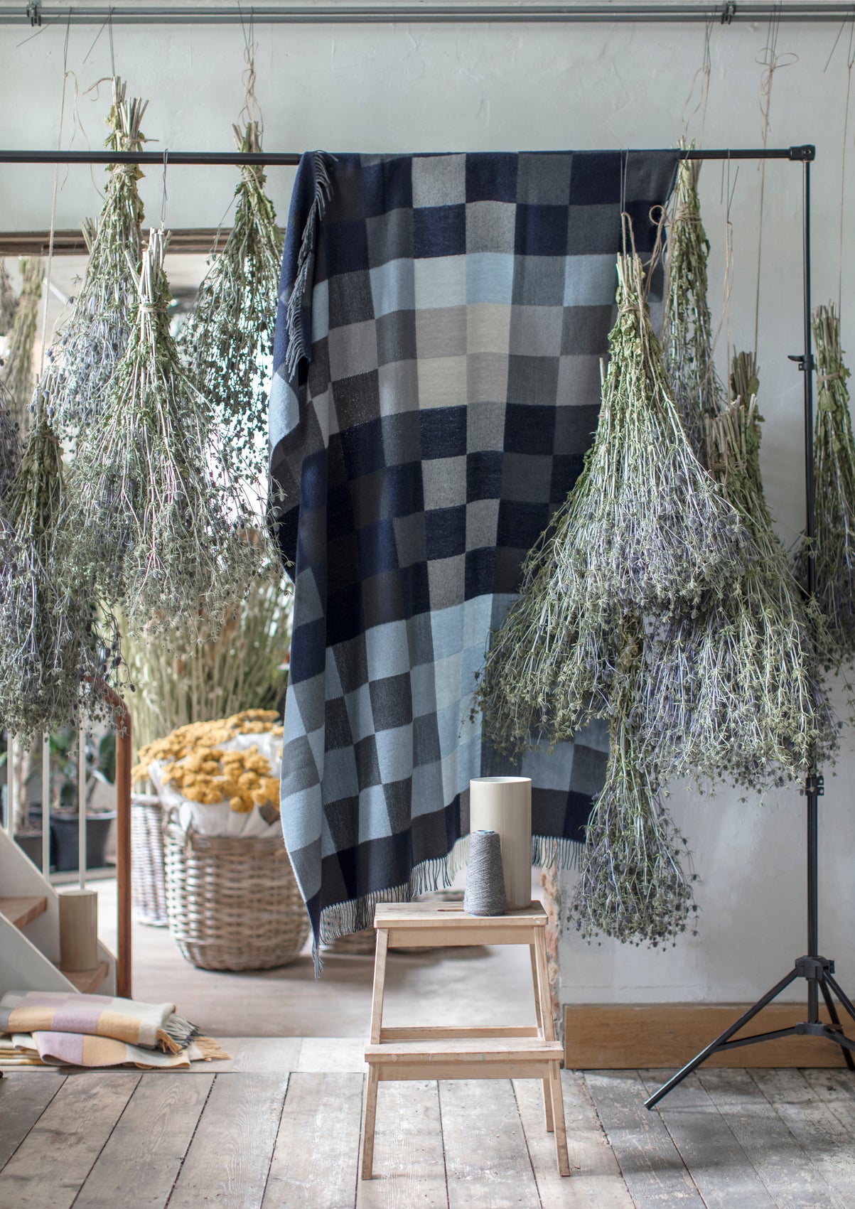 Silkeborg Uldspinderi ApS Plain Beat 130x190 cm Throw 01225 Muted Blues