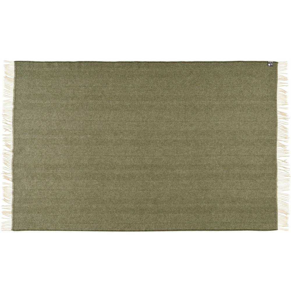 Silkeborg Uldspinderi ApS RΓΈmΓΈ 140x240 cm Throw 00186 Forest Floor Green