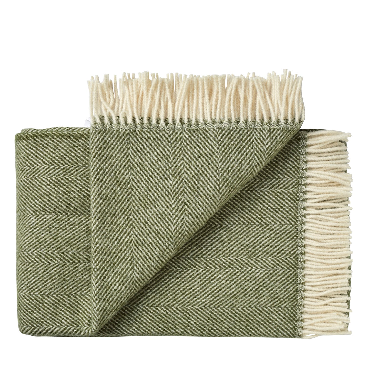 Silkeborg Uldspinderi ApS RΓΈmΓΈ 140x240 cm Throw 00186 Forest Floor Green