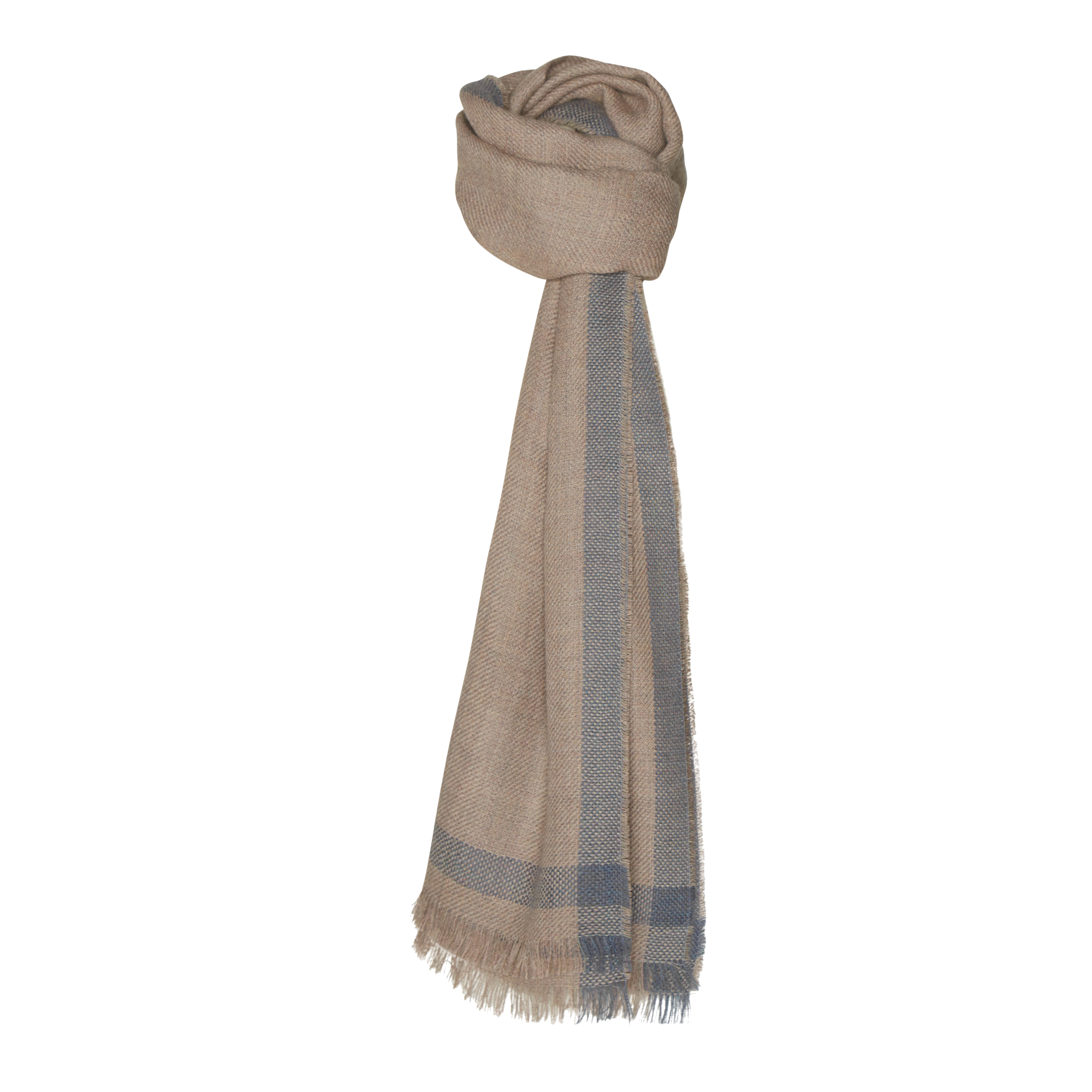 Silkeborg Uldspinderi ApS Rustic Border 60x200 cm Scarf 00717 Rose Sand