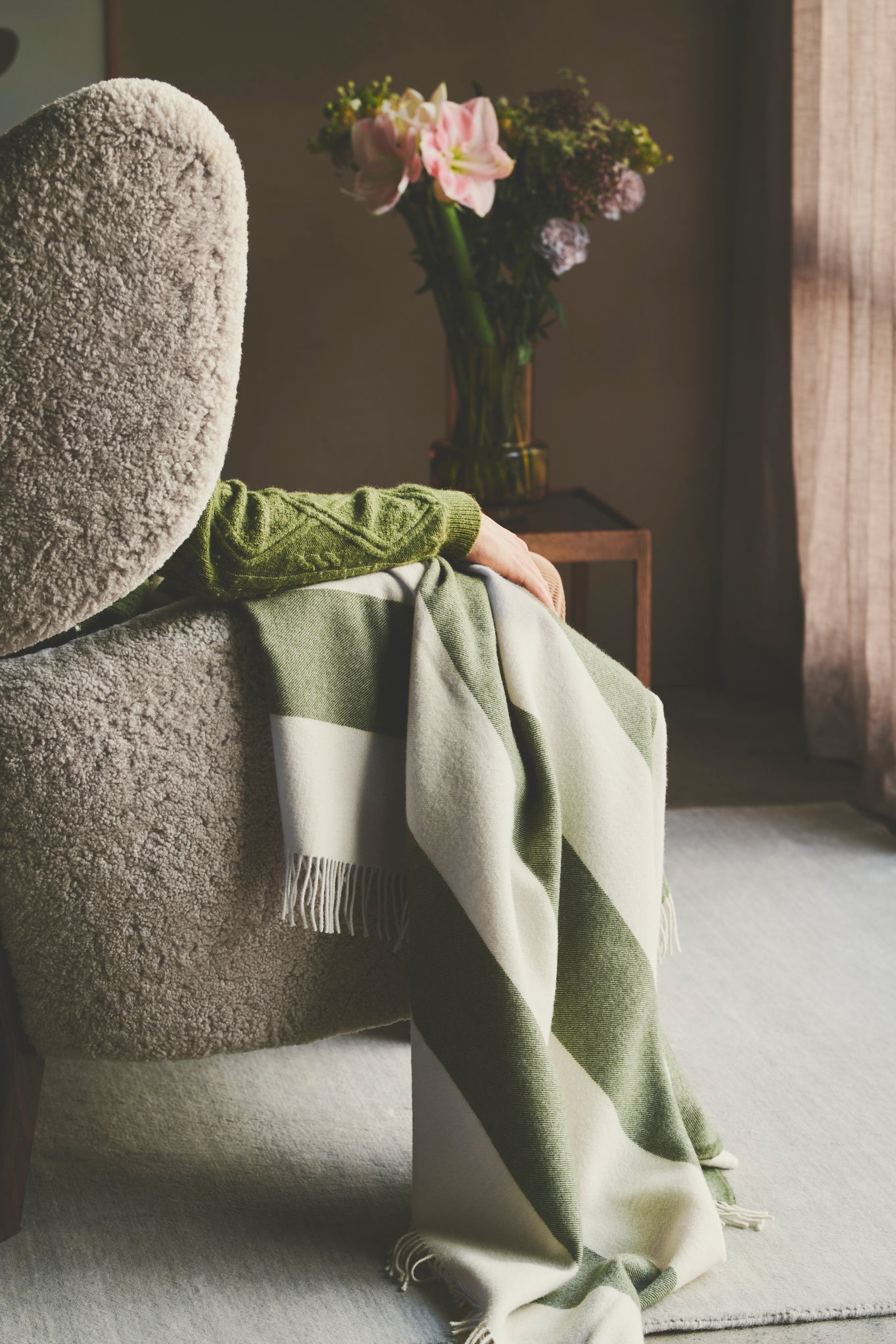 Silkeborg Uldspinderi ApS The Sweater 130x190 cm Throw 07802 Green (5329)