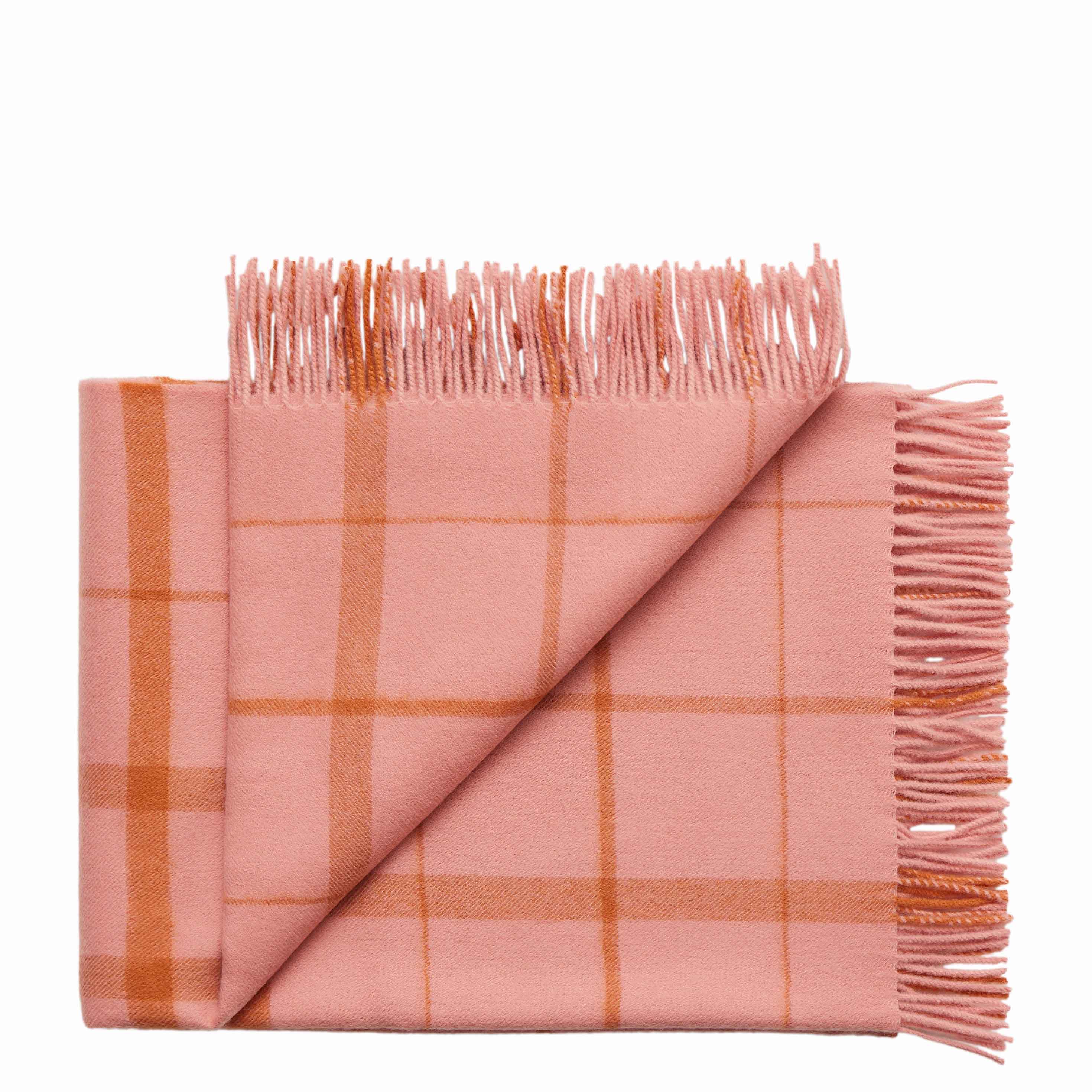 Silkeborg Uldspinderi ApS Warp & Weft 130x190 cm - RWS Throw 02103 Love - Coral/Amber (17516/17555)