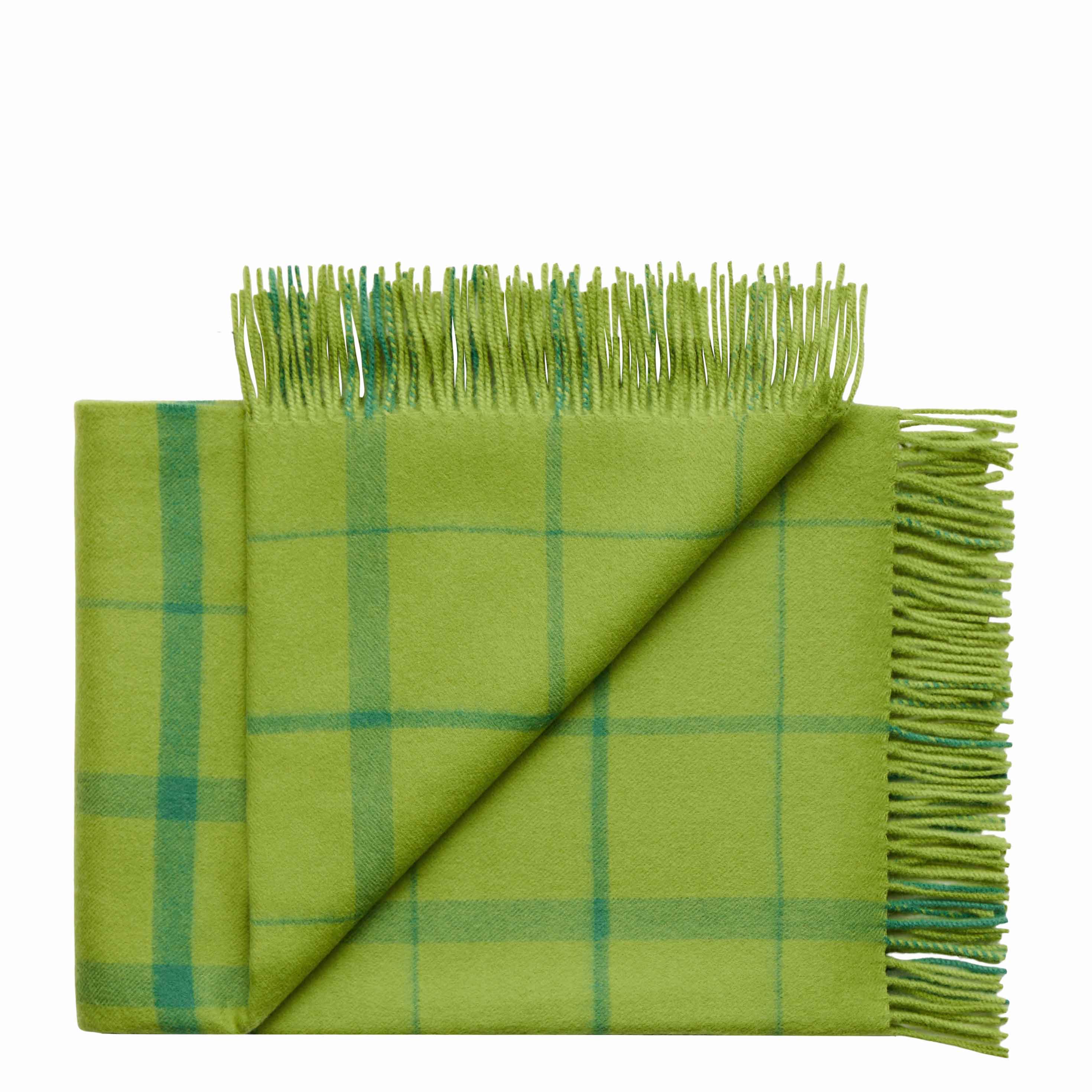 Silkeborg Uldspinderi ApS Warp & Weft 130x190 cm - RWS Throw 02104 Sprout - Lime/Grass (07998/17556)