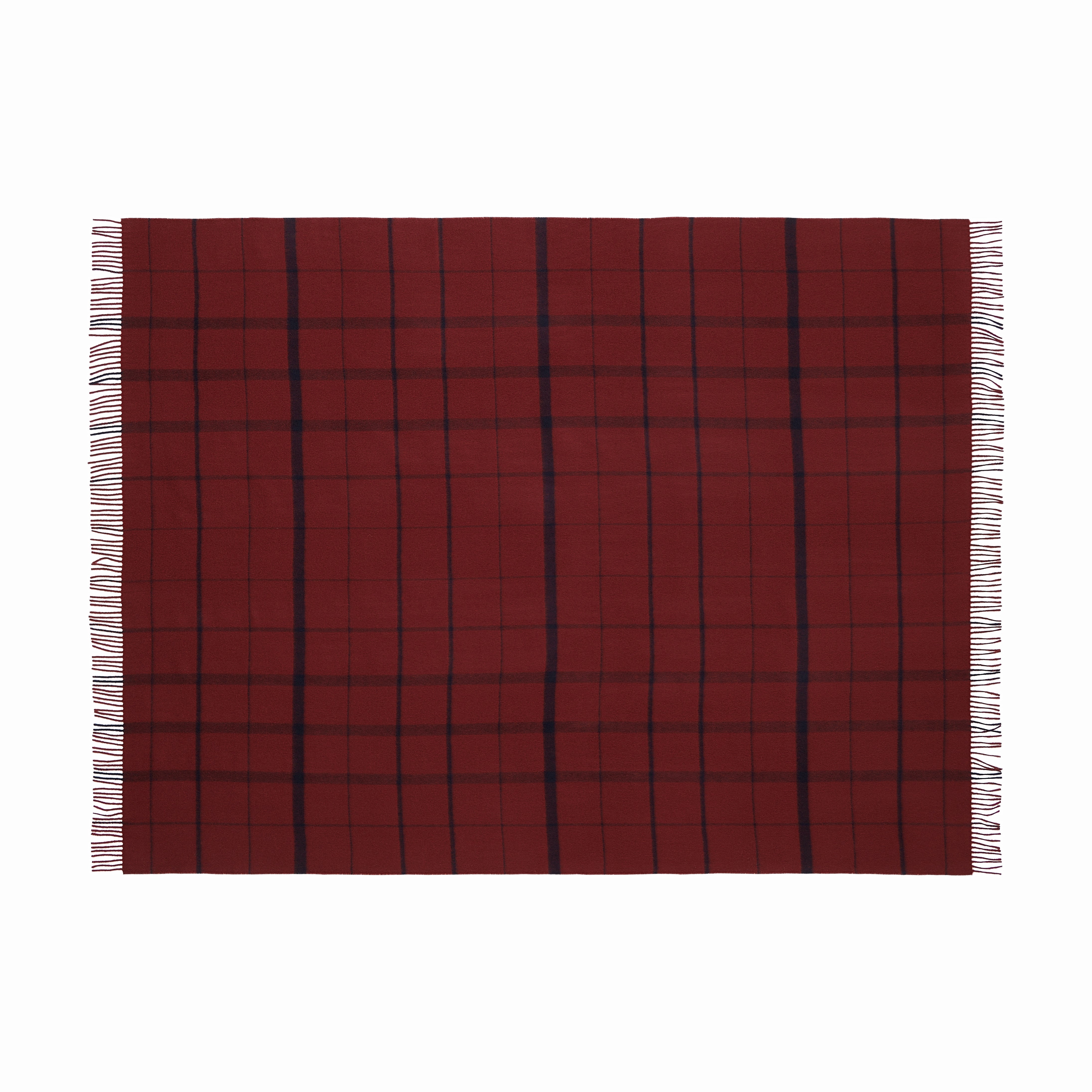 Silkeborg Uldspinderi ApS Warp & Weft 130x190 cm - RWS Throw 02102 Embrace - Beetroot/Midnight (16824/01467)