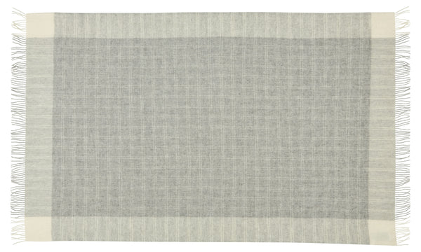 Silkeborg Uldspinderi ApS Bornholm 85x130 cm Throw 00170 White Grey