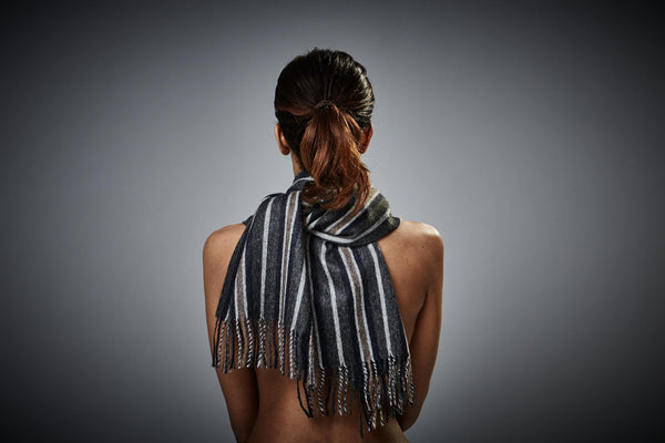 Silkeborg Uldspinderi ApS Buenos Aires 30x200 cm Scarf 00055 Furrow Grey