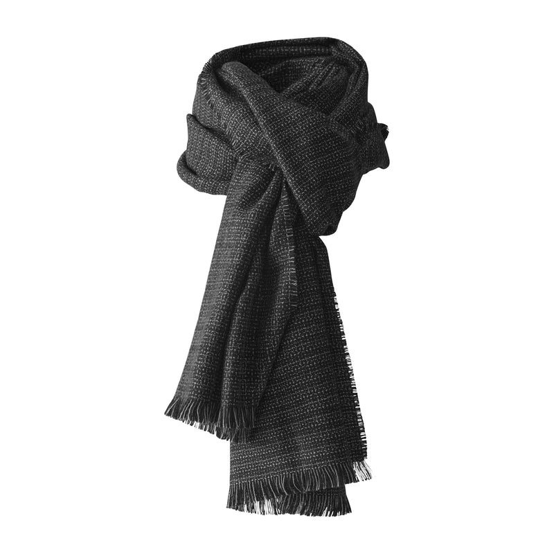 Silkeborg Uldspinderi ApS Cumulus 60x200 cm Scarf 6600 Black and White