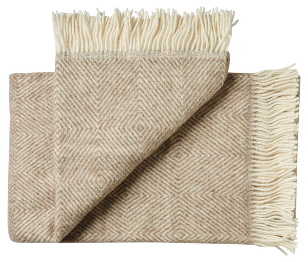 Silkeborg Uldspinderi ApS Fanø 85x130 cm Throw 00119 Birch Sand