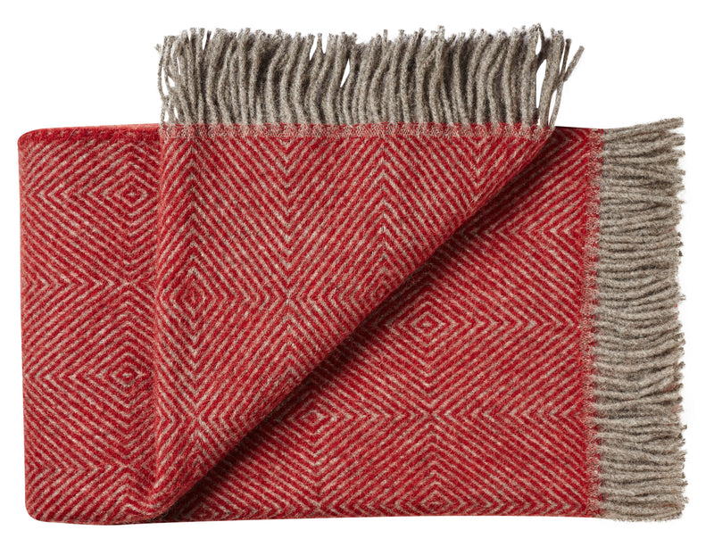 Silkeborg Uldspinderi ApS Fanø Throw 140x240 cm Throw 00177 Granite Red