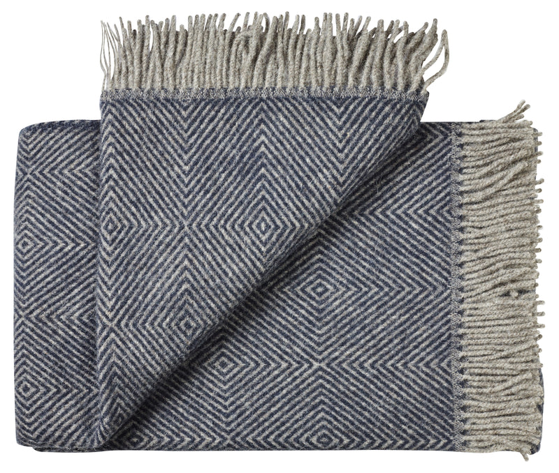 Silkeborg Uldspinderi ApS Fanø Throw 140x240 cm Throw 00184 Granite Blue