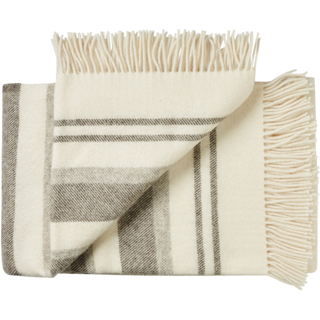 Silkeborg Uldspinderi ApS Fejø 85x130 cm Throw 0105 Creme/Grau