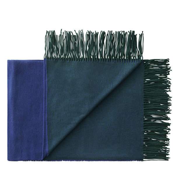 Silkeborg Uldspinderi ApS Franja 170x140 cm Throw 01235 Green-Blue