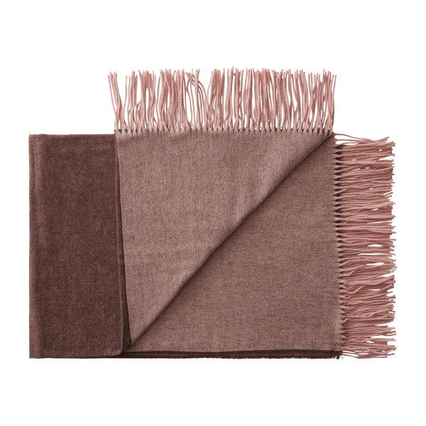 Silkeborg Uldspinderi ApS Franja Throw 170x140 cm Throw 01232 Pink-Brown