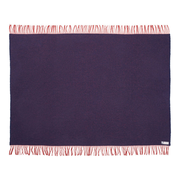 Silkeborg Uldspinderi ApS Franja 170x140 cm Throw 1226 - Burgundy Blue