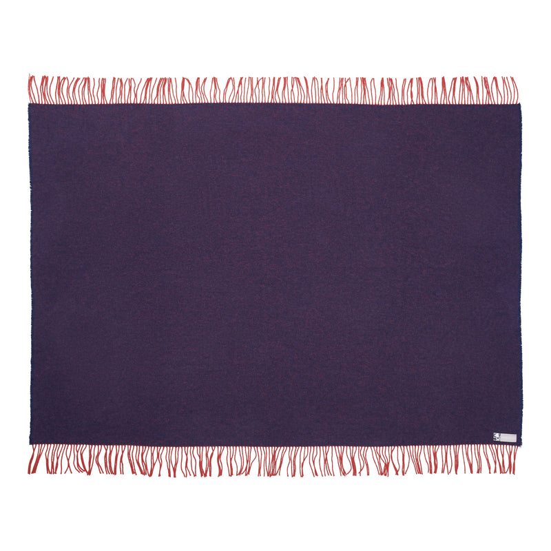 Silkeborg Uldspinderi ApS Franja Throw 170x140 cm Throw 1226 - Burgundy Blue