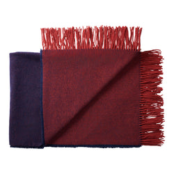 Silkeborg Uldspinderi ApS Franja Throw 170x140 cm Throw 1226 - Burgundy Blue