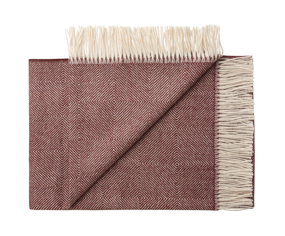 Silkeborg Uldspinderi ApS La Paz 130x200 cm Throw 00640 Old Bordeaux