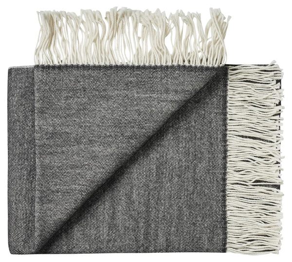 Silkeborg Uldspinderi ApS Porto 130x200 cm Throw 06600 Black