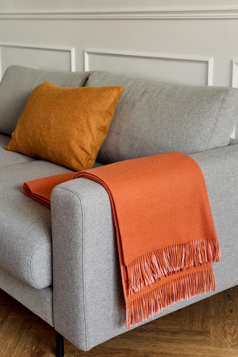 Silkeborg Uldspinderi ApS Secret 130x190 cm - RWS Throw 02215 Coral/Amber