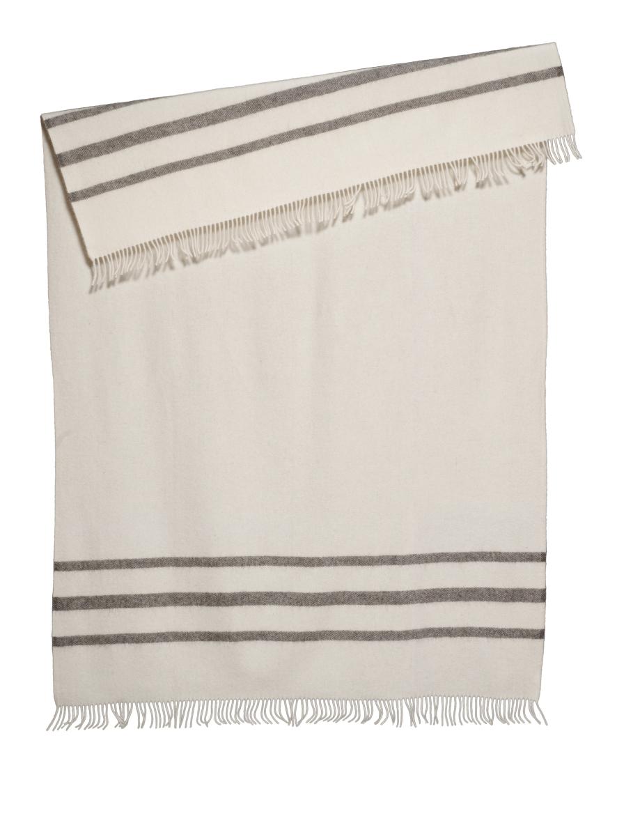 Silkeborg Uldspinderi ApS Sejrø 130x200 cm Throw 00104 White Grey