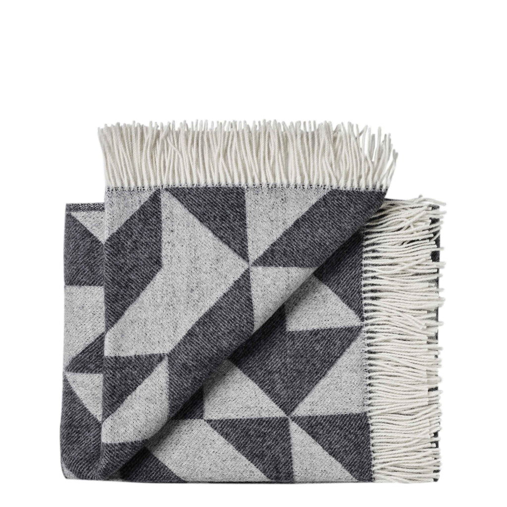 Silkeborg Uldspinderi Twist A Twill Blanket Rime Cotton Throw From
