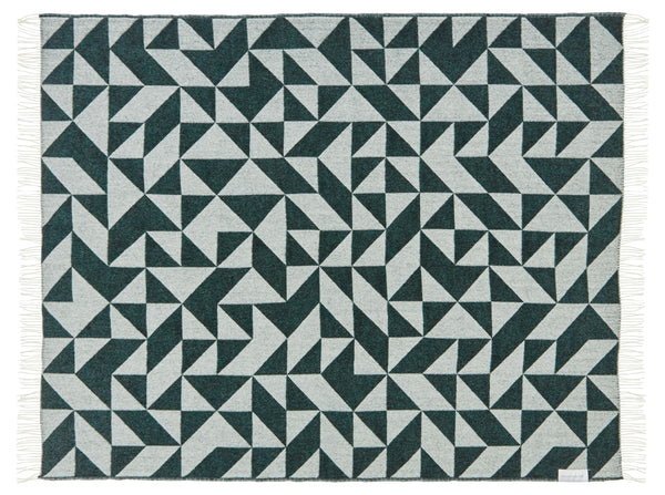 Silkeborg Uldspinderi ApS Twist a Twill 130x190 cm Throw 01166 Dark Green