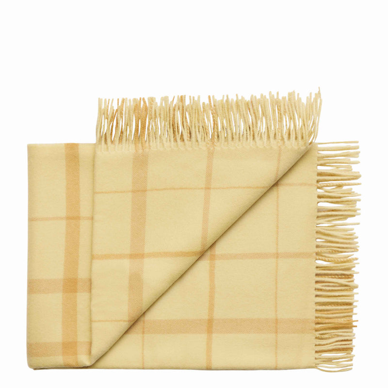 Silkeborg Uldspinderi ApS Warp & Weft 130x190 cm - RWS Throw 02101 Balance - Chamomile/Mustard (17566/17561)