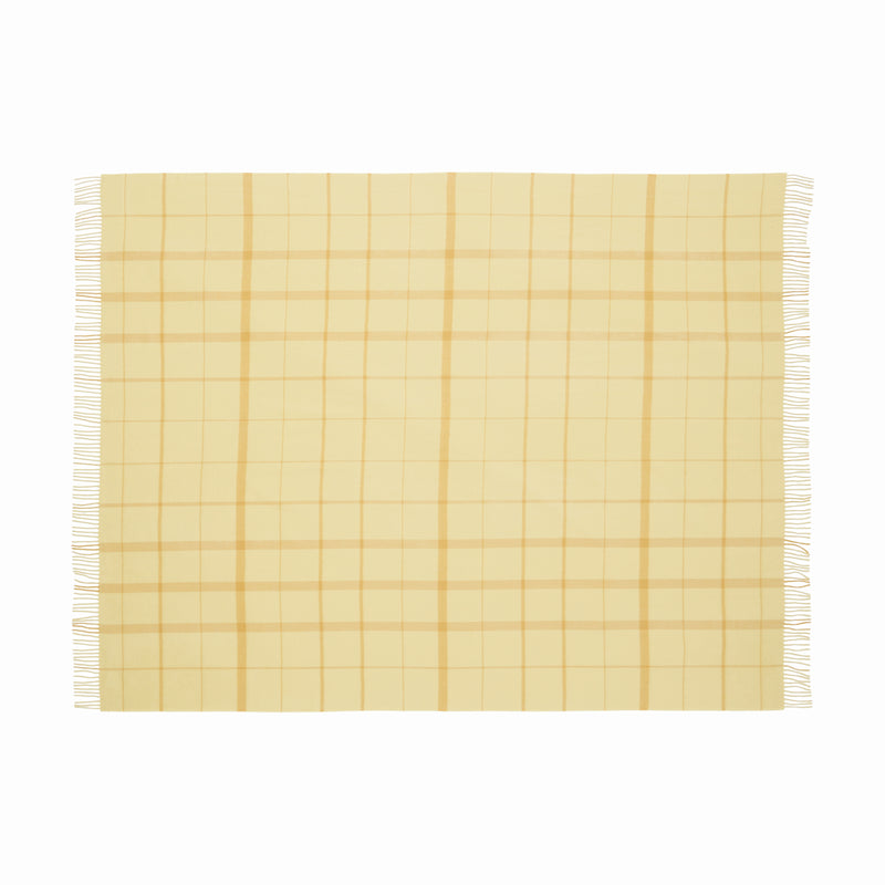 Silkeborg Uldspinderi ApS Warp & Weft 130x190 cm - RWS Throw 02101 Balance - Chamomile/Mustard (17566/17561)