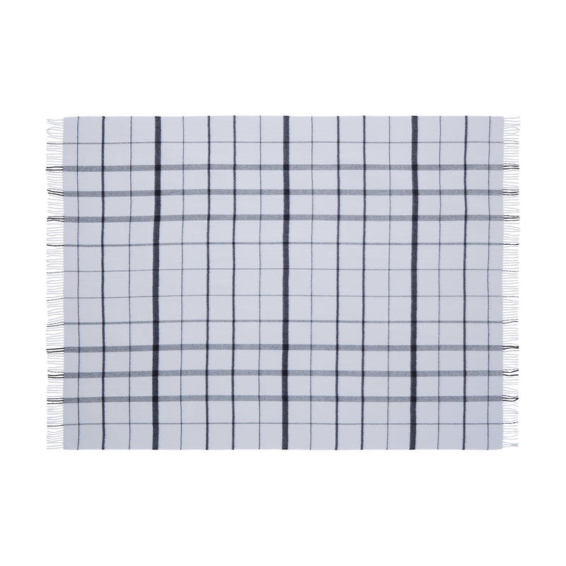 Silkeborg Uldspinderi ApS Warp & Weft 130x190 cm - RWS Throw 02105 Stable - Concrete/Midnight (17511/01467)